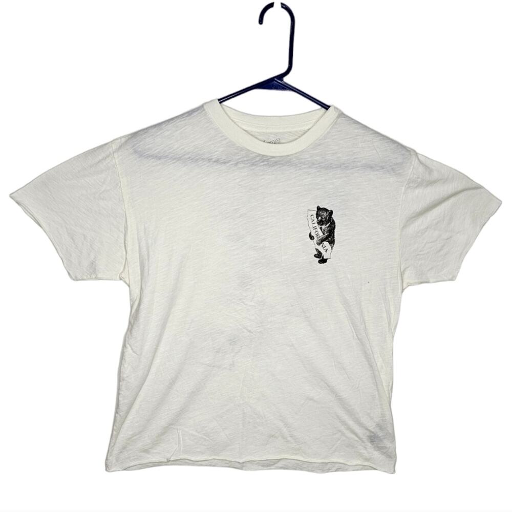 Anthropology The Original Retro Brand Short Sleeve Raw Hem California Tee Sm NEW